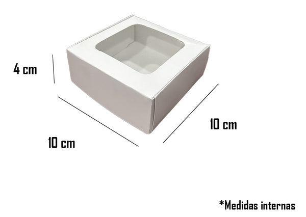 Caja con ventana 10 x 10 x 4
