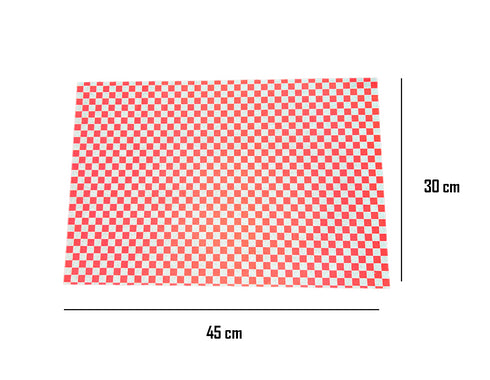 Papel grado alimenticio - Cuadriculado Rojo 500 hojas